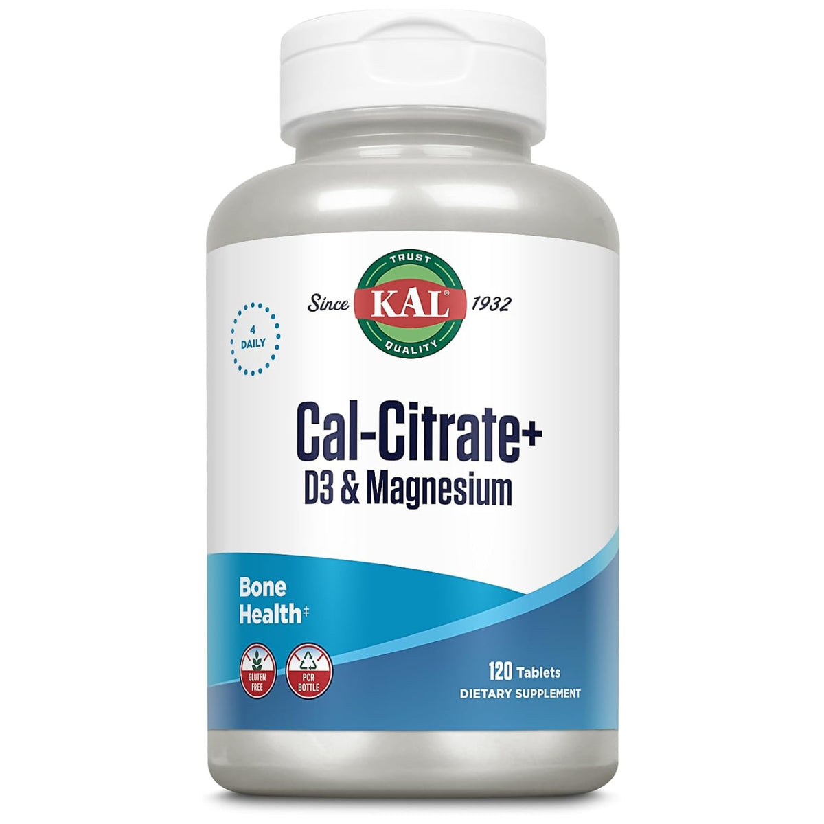 Kal, Cal Citrate+ 1000 mg, 120 Tablets UPC 021245571070 | Hilife Vitamins