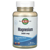 Kal, Magnesium Once Daily 500mg, 60 Tablets UPC 021245573203 | HiLife Vitamins