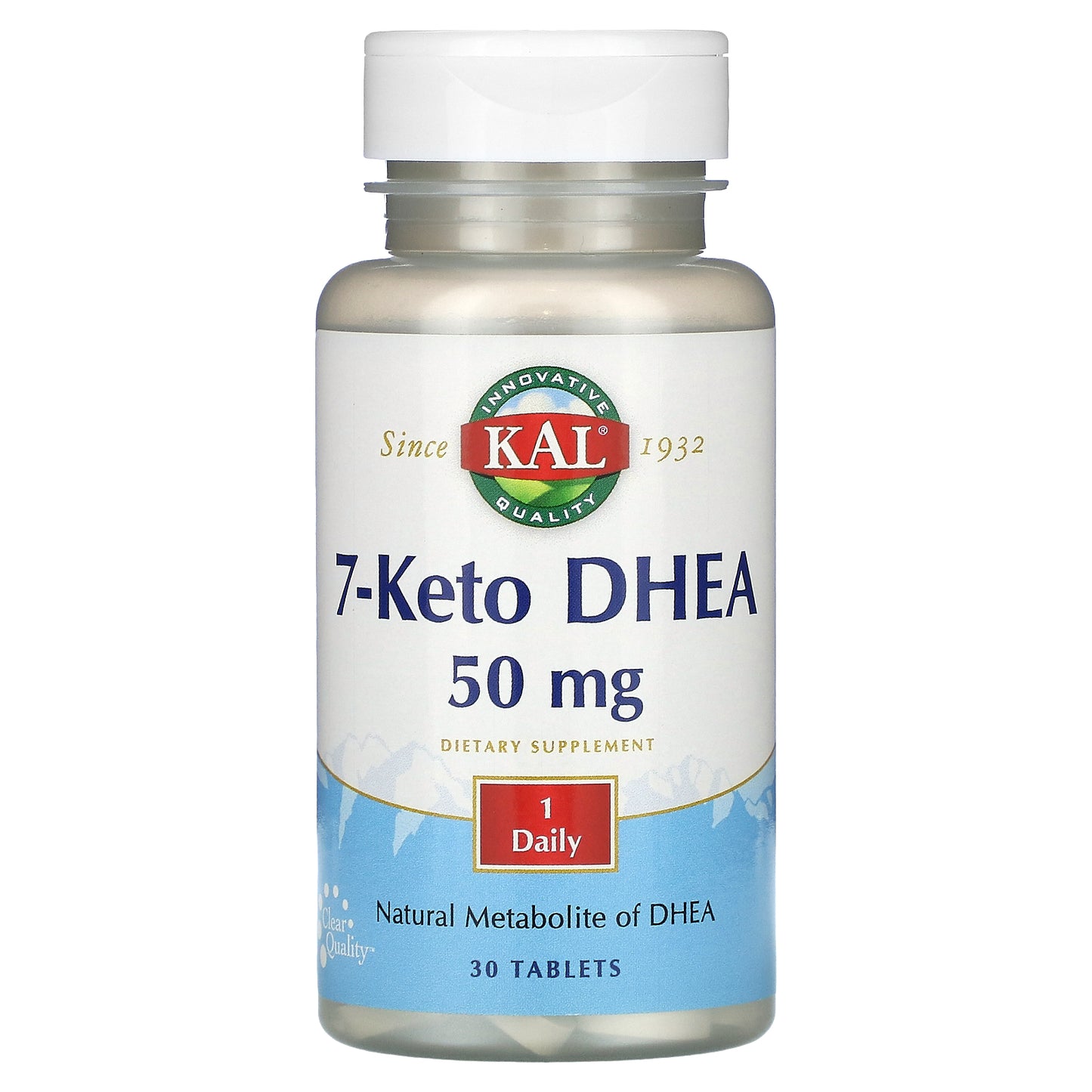 Kal, 7-Keto DHEA, 50 mg, 30 Tablets UPC 021245573326 | HiLife Vitamins