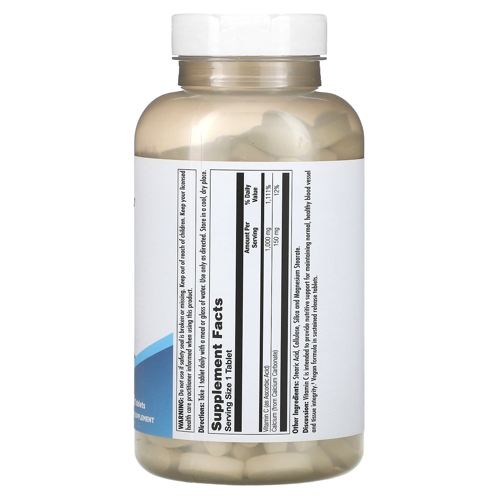 Kal, C 1000 Sustained Release, Buffered, 250 Tablets UPC 021245576808 | HiLife Vitamins