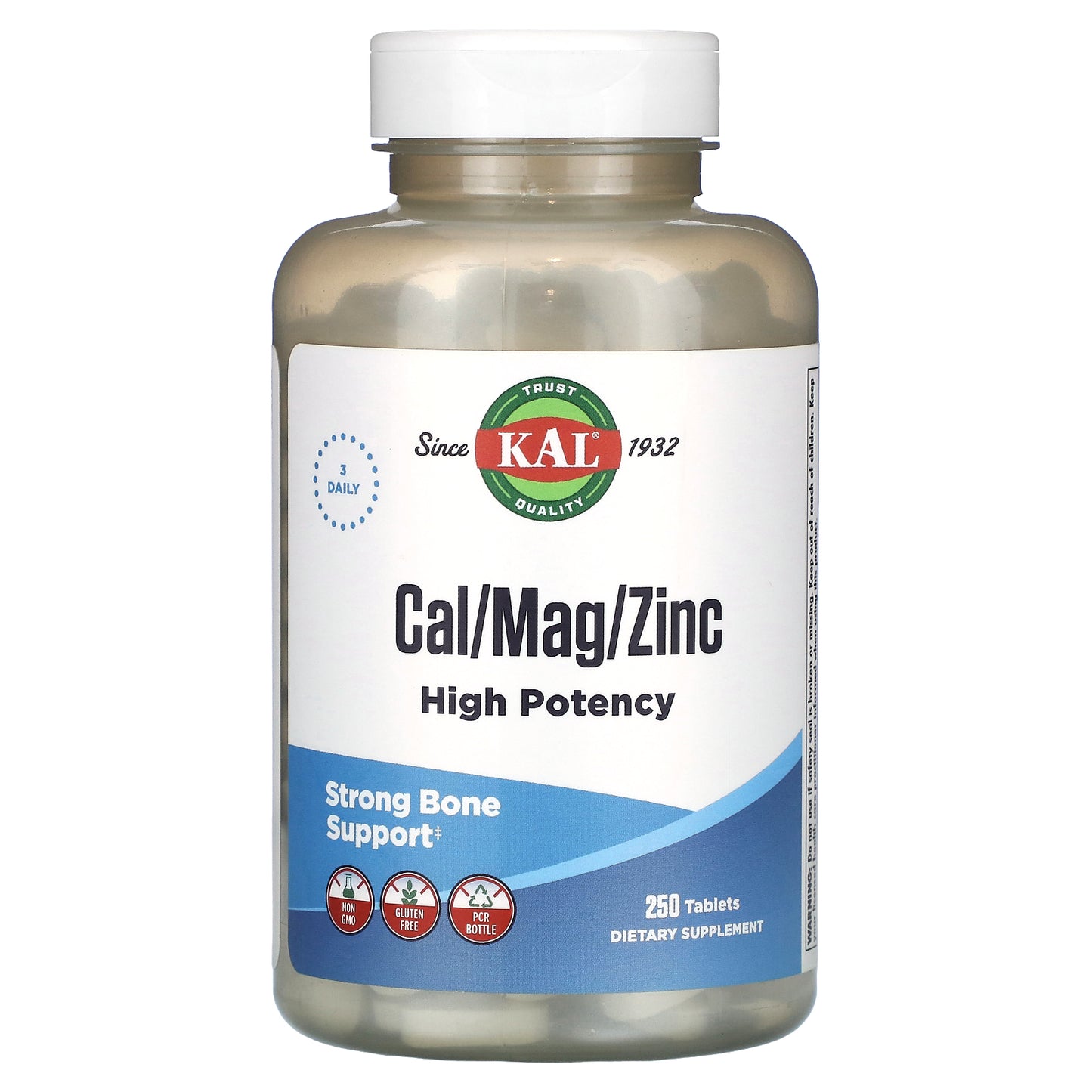 Kal, Cal/Mag/Zinc, High Potency, 250 Tablets UPC 021245577256 | HiLife Vitamins