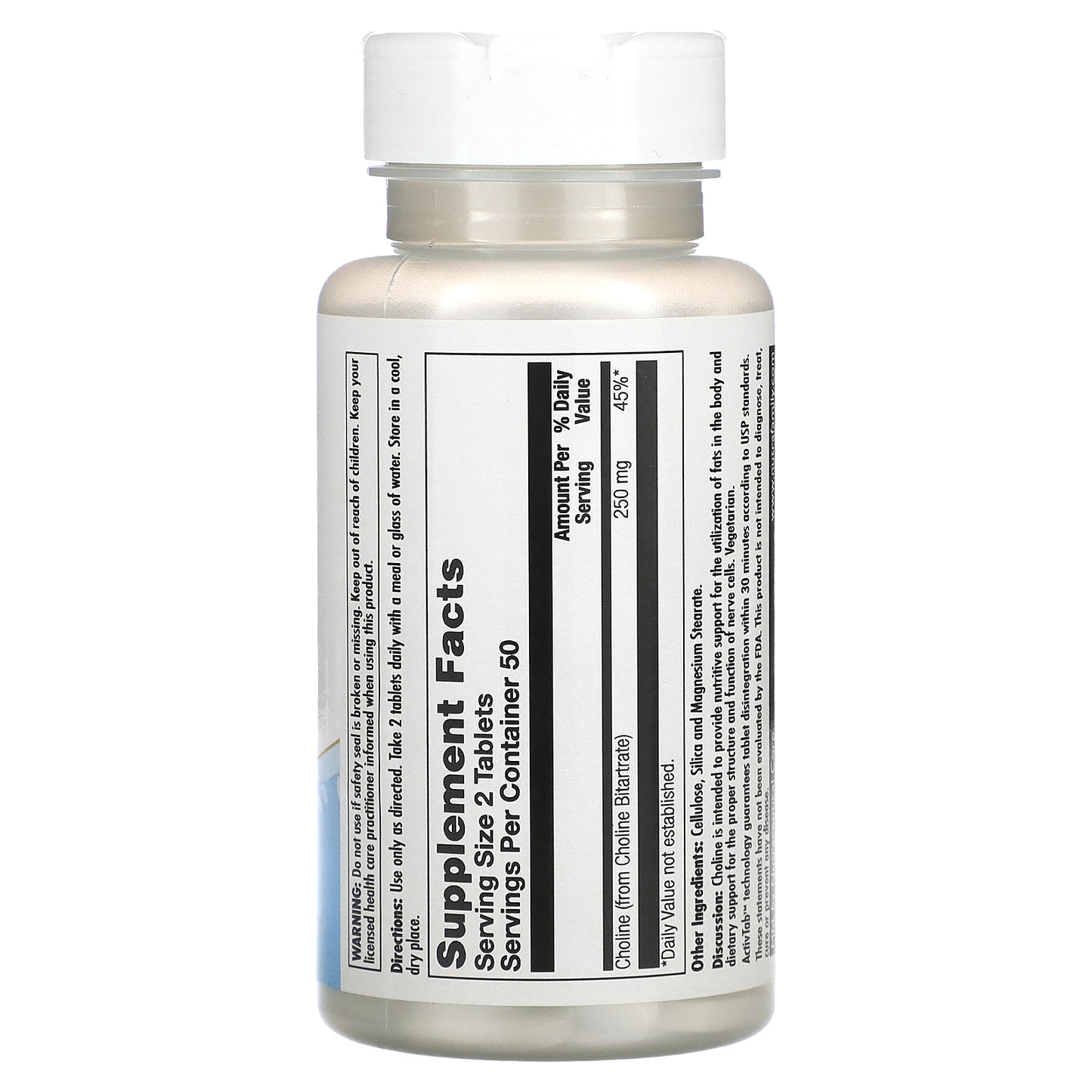 Kal, Choline, 125 mg, 100 Tablets UPC 021245588740 | HiLife Vitamins