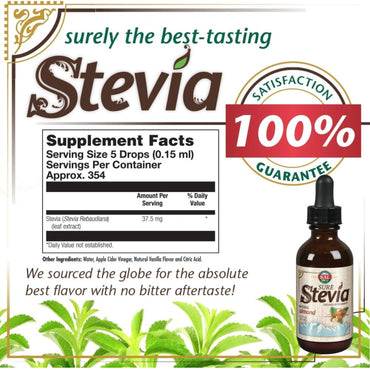 Kal, Pure Stevia Liquid Almond Extract, 1.8 Oz UPC 021245588849 | Hilife Vitamins
