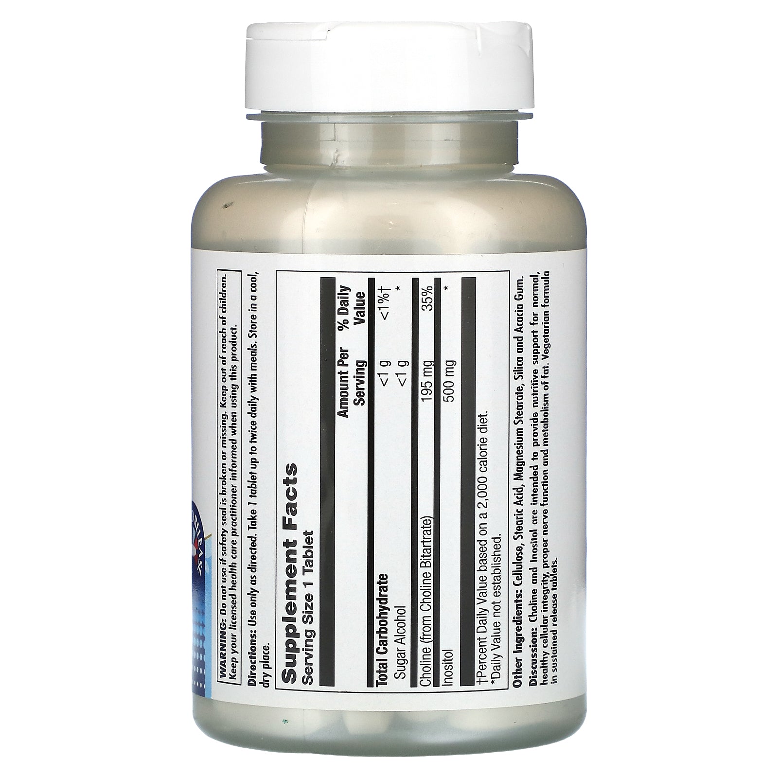 Kal, Choline Inositol, 90 Tablets UPC 021245589600 | HiLife Vitamins