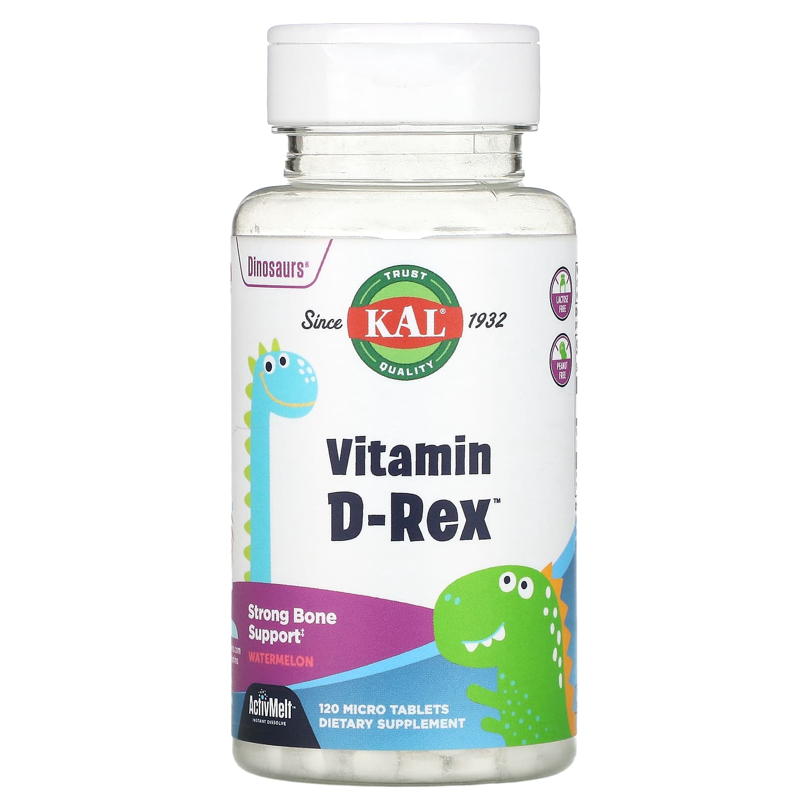 Kal, Vitamin D-Rex Activmelt, 120 Lozenges UPC 021245607205 | HiLife Vitamins