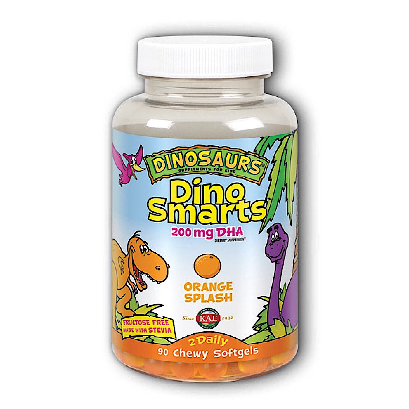 Kal, DinoSmarts Orange 200mg, 90 Chewables UPC 021245617037 | HiLife Vitamins