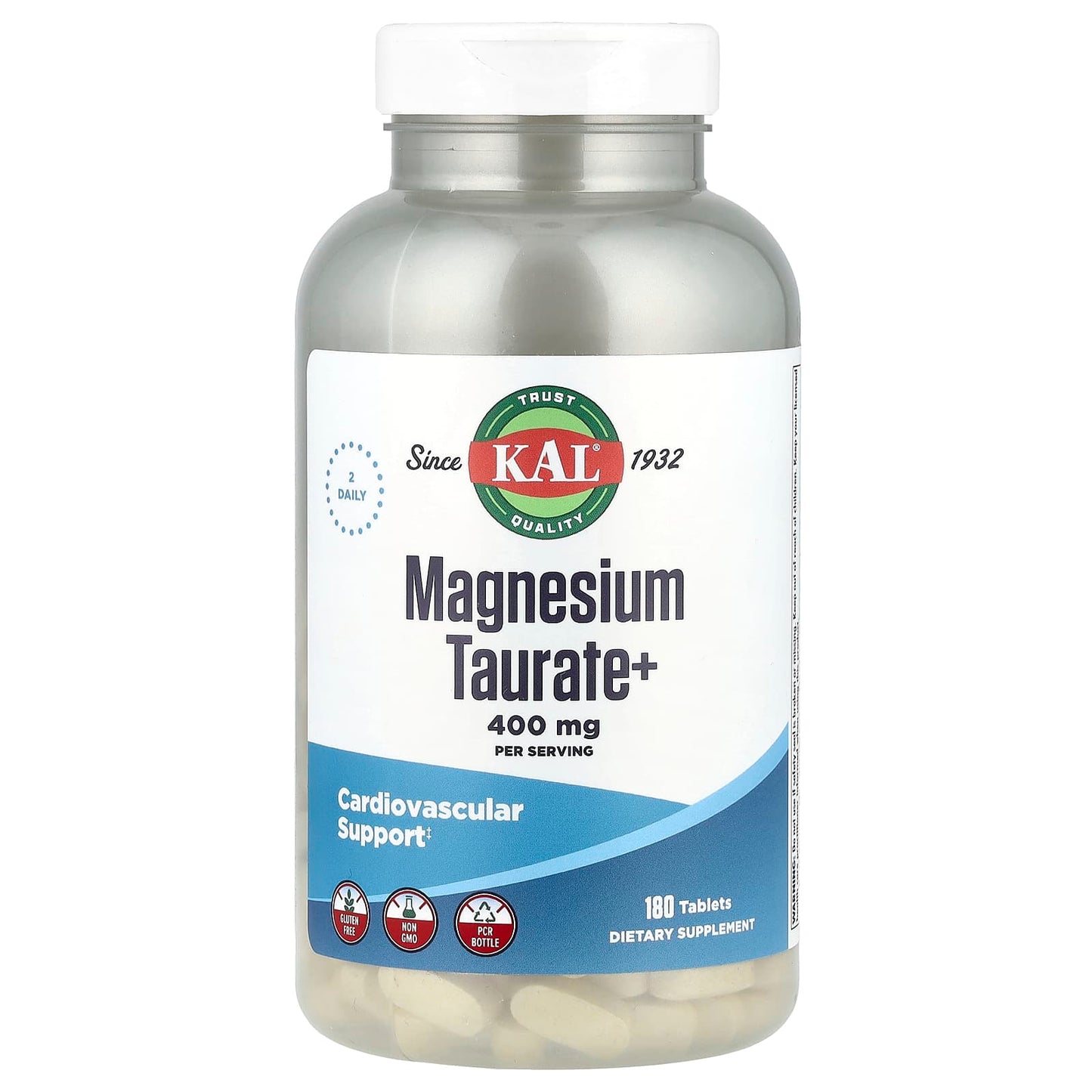 Kal, Magnesium Taurate+, 180 Tablets UPC 021245618324 | HiLife Vitamins