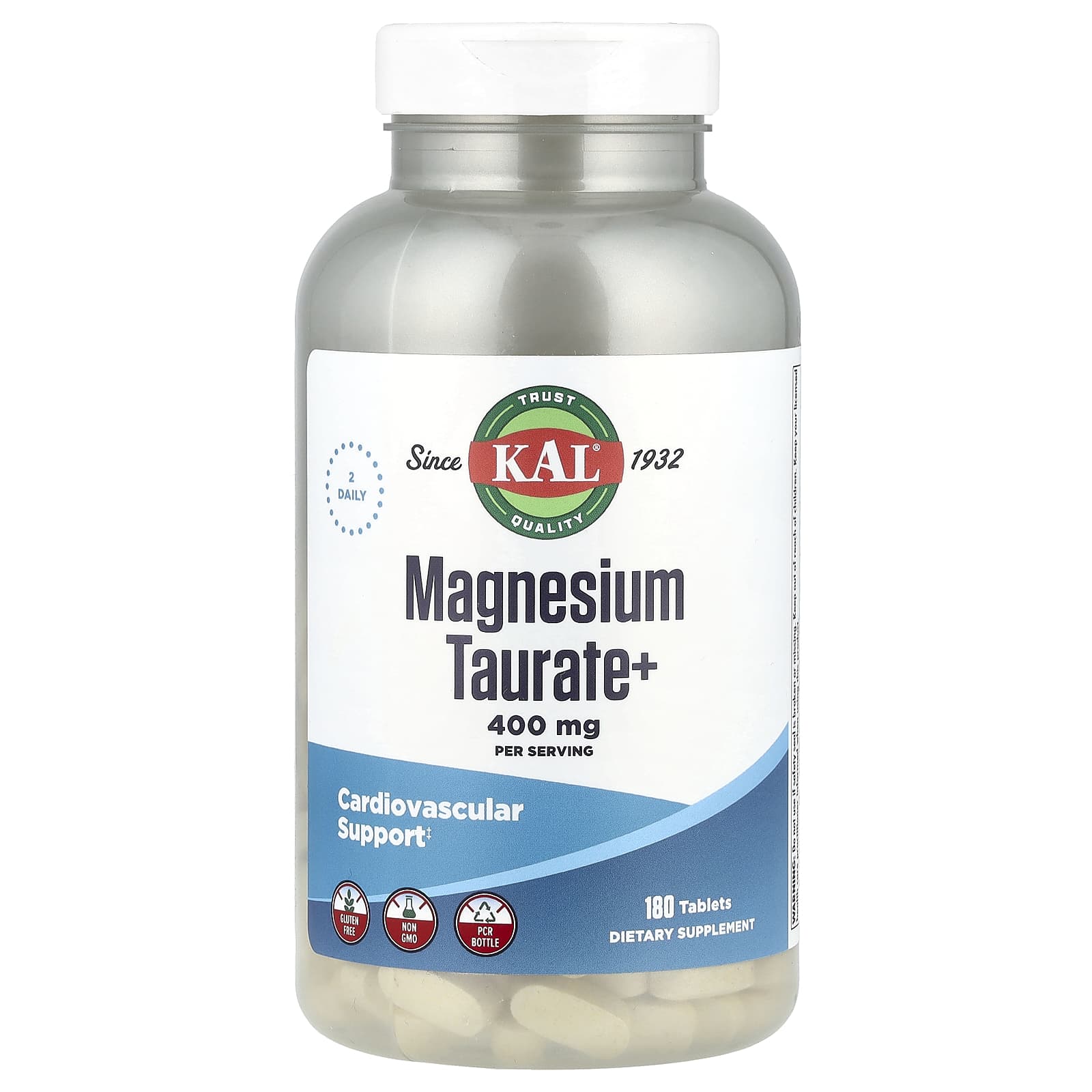 Kal, Magnesium Taurate+, 180 Tablets UPC 021245618324 | HiLife Vitamins