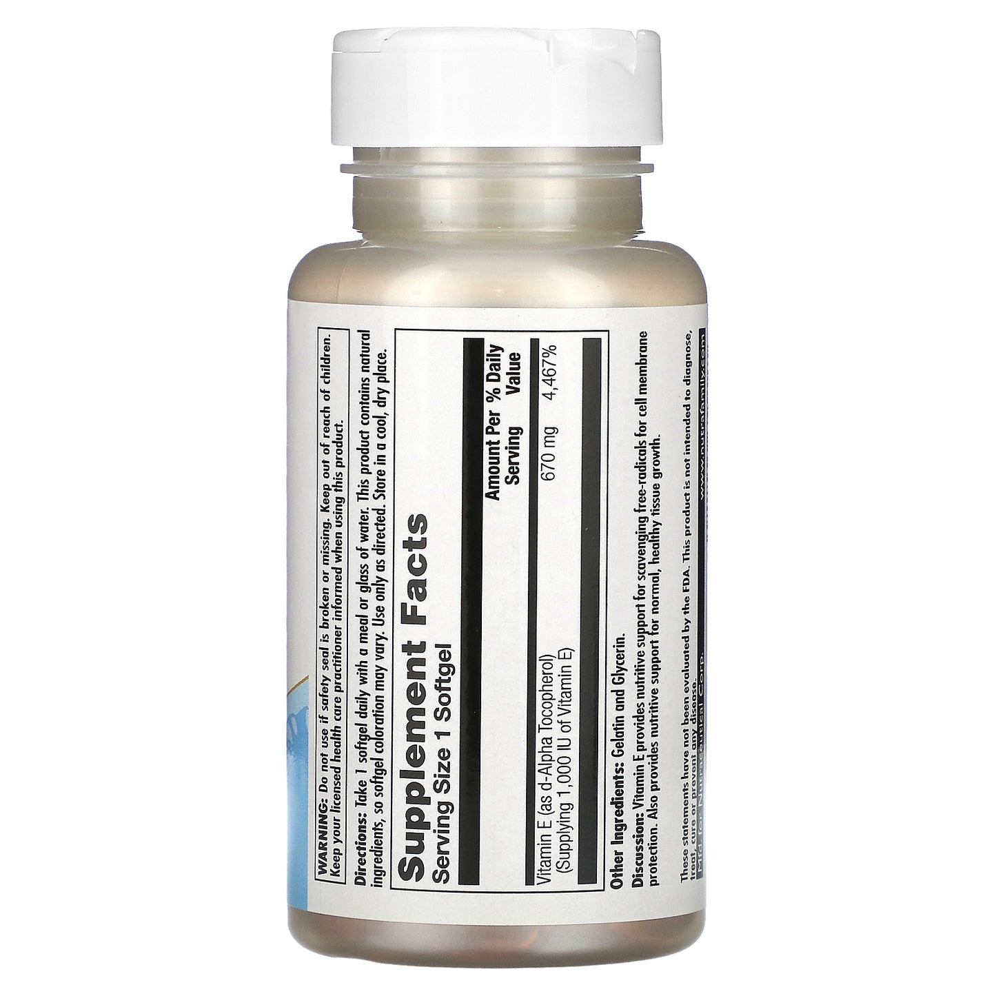 Kal, E, 670 mg (1,000 IU), 30 Softgels UPC 021245655121 | HiLife Vitamins
