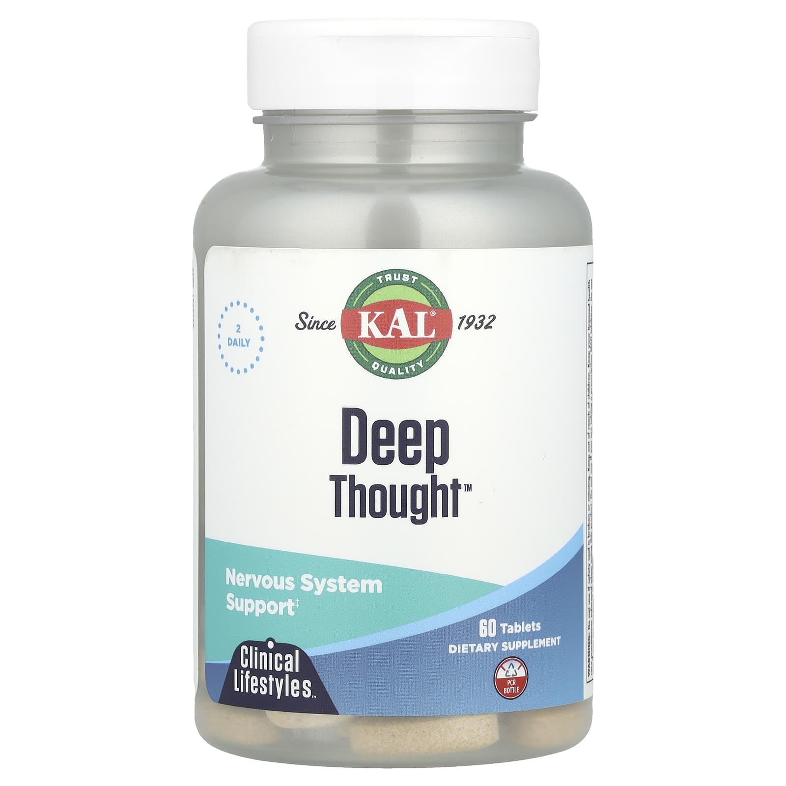 Kal, Deep Thought, Mental Clarity, 60 Tablets UPC 021245677512 | HiLife Vitamins