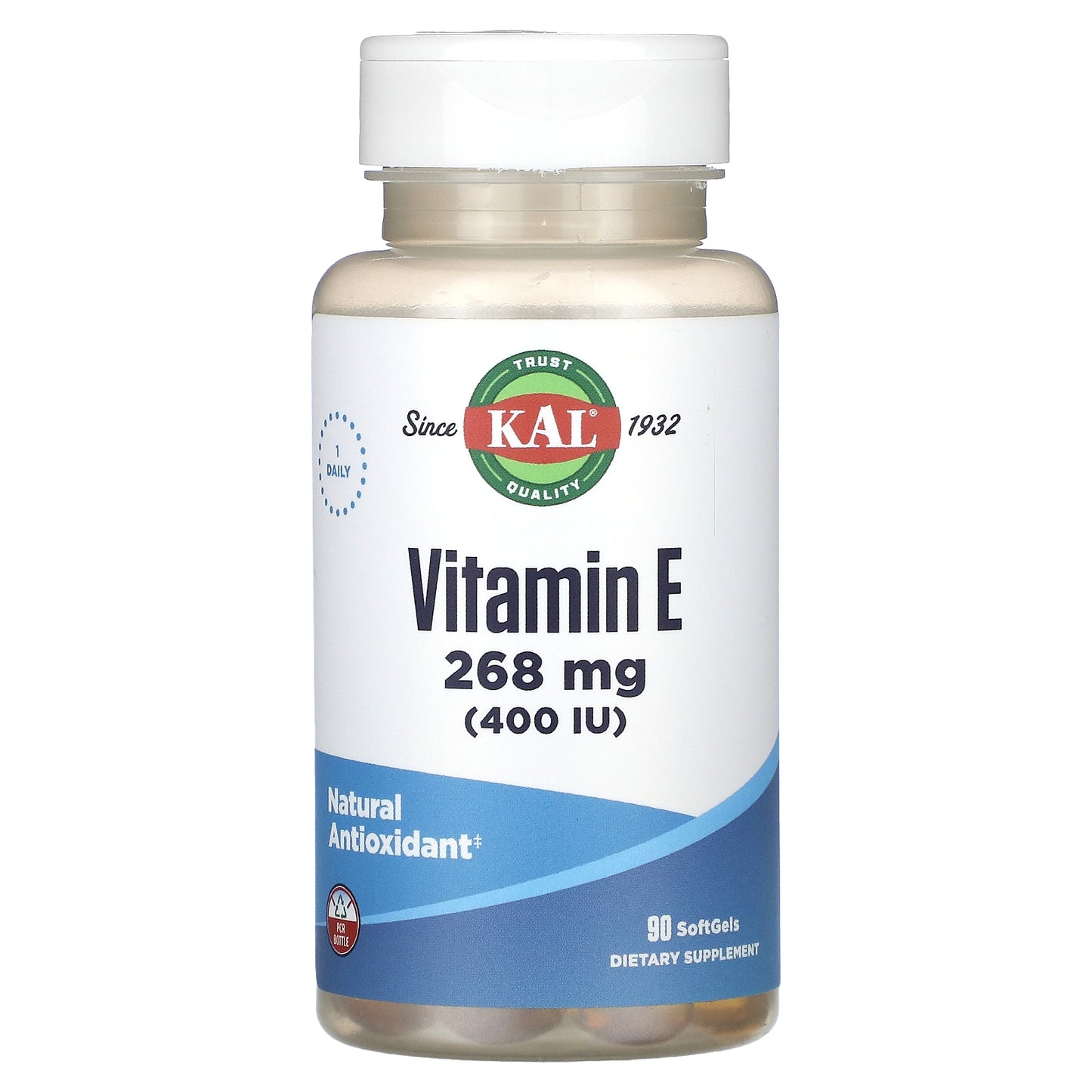 Kal, Vitamin E, 268 mg (400 IU), 90 Softgels UPC 021245689096 | HiLife Vitamins