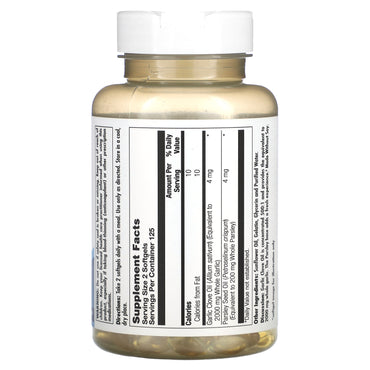 Kal, Garlic Oil, 2,000 mg, 250 Softgels UPC 021245702405 | HiLife Vitamins