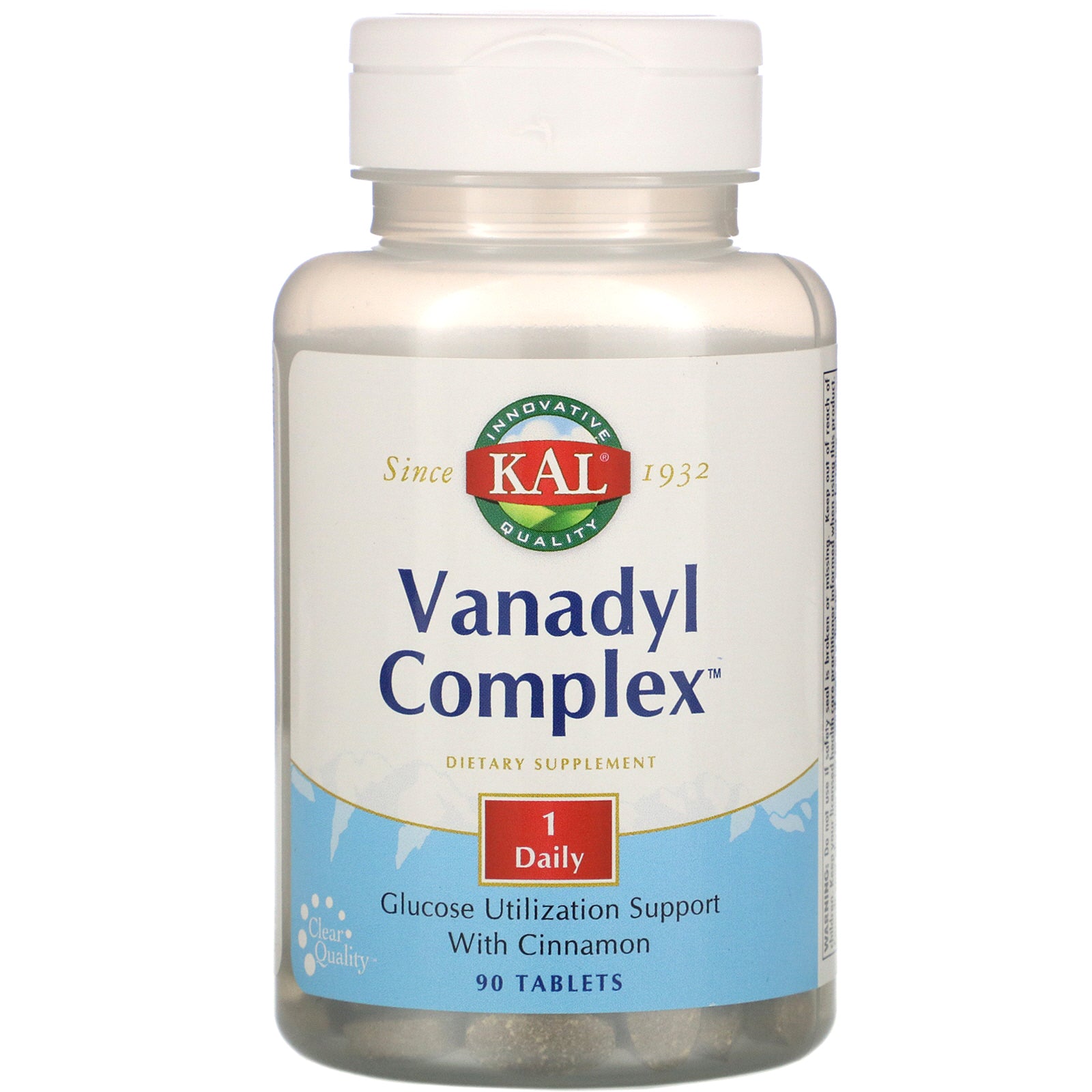 Kal, Vanadyl Complex 10mg, 90 Tablets UPC 021245703112 | HiLife Vitamins