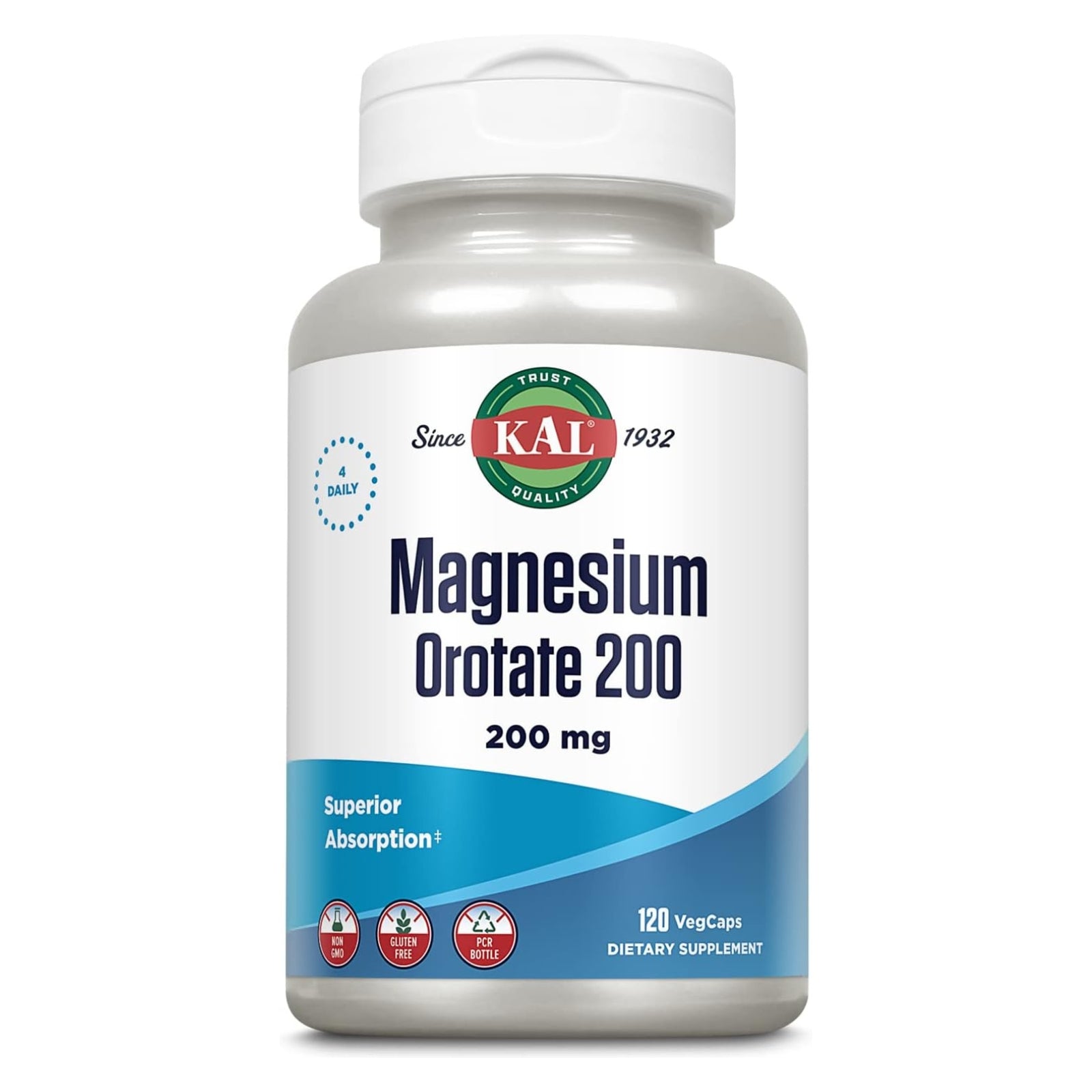 Kal, Magnesium Orotate 200 mg, 120 Vegetarian Capsules UPC 021245710608 | Hilife Vitamins