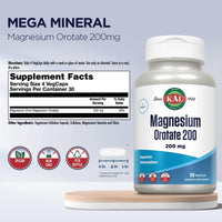 Kal, Magnesium Orotate 200 mg, 120 Vegetarian Capsules UPC 021245710608 | Hilife Vitamins