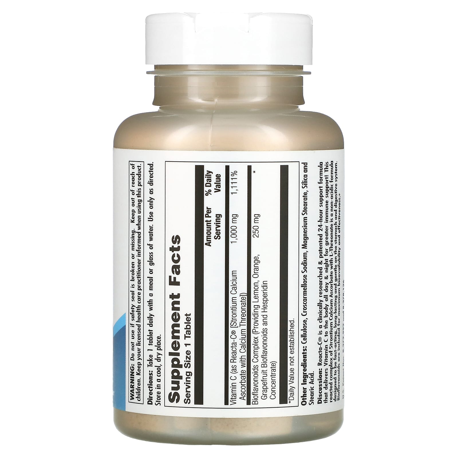 Kal, Reacta-Cw/Bioflavonoids 1000mg, 60 Tablets UPC 021245748809 | HiLife Vitamins