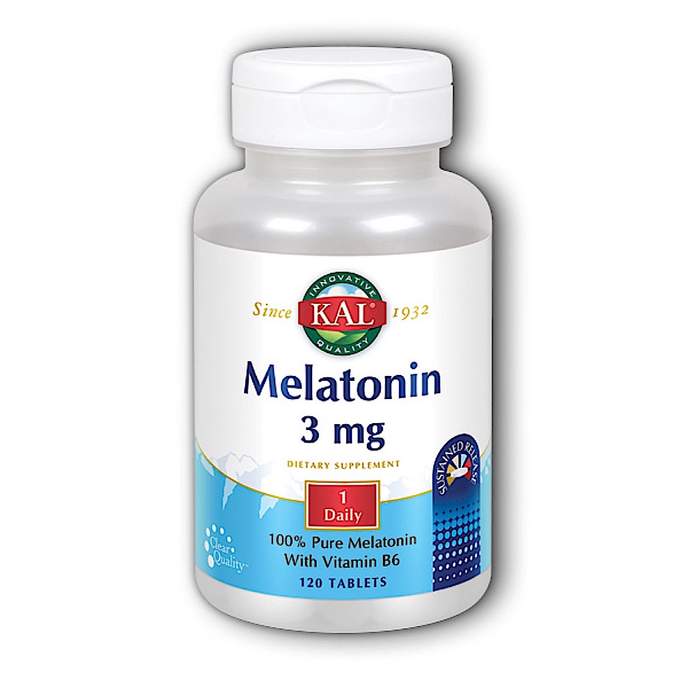 Kal, Melatonin SR 3mg, 120 Tablets UPC 021245750123 | HiLife Vitamins