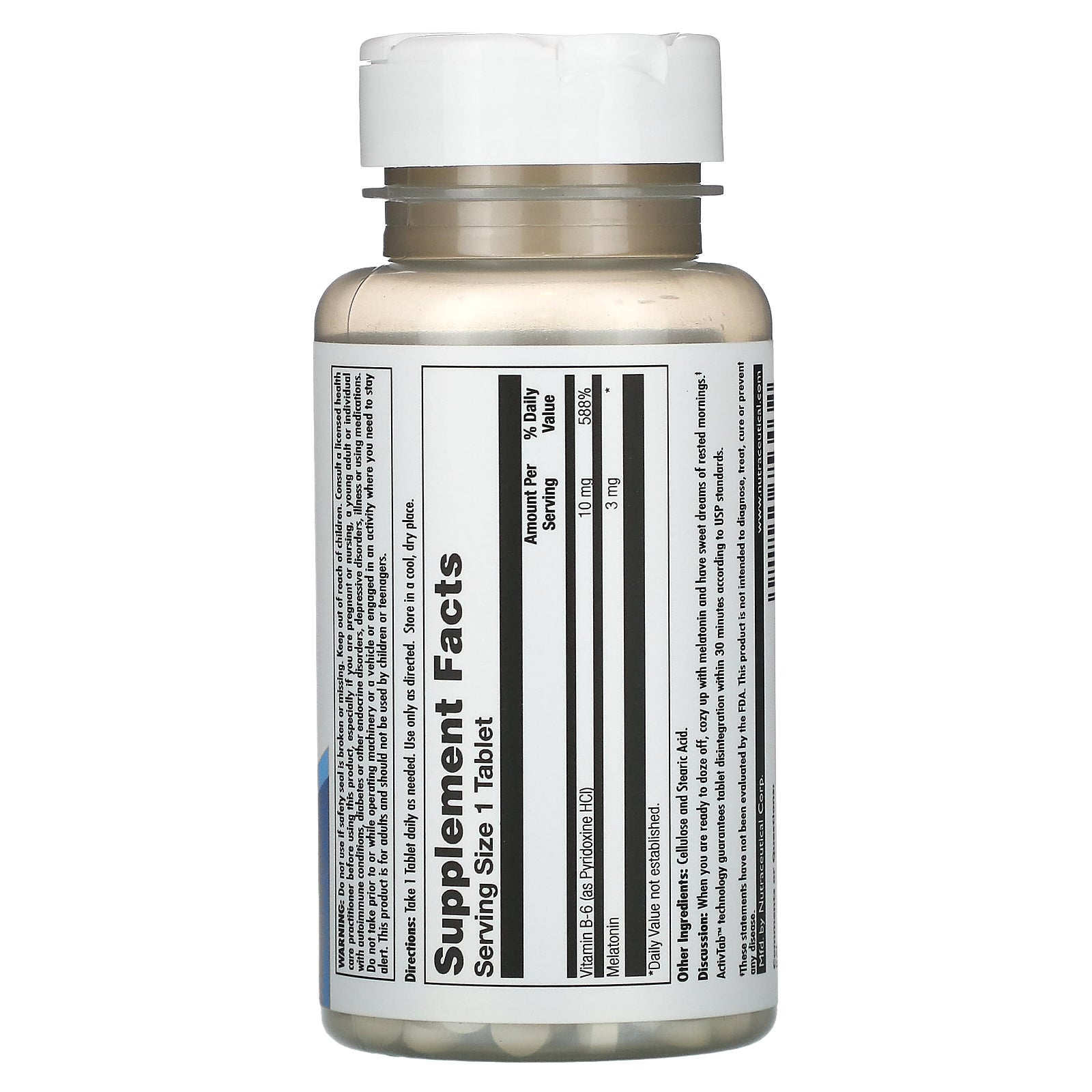Kal, Melatonin, 3 mg, 60 Tablets UPC 021245753032 | HiLife Vitamins