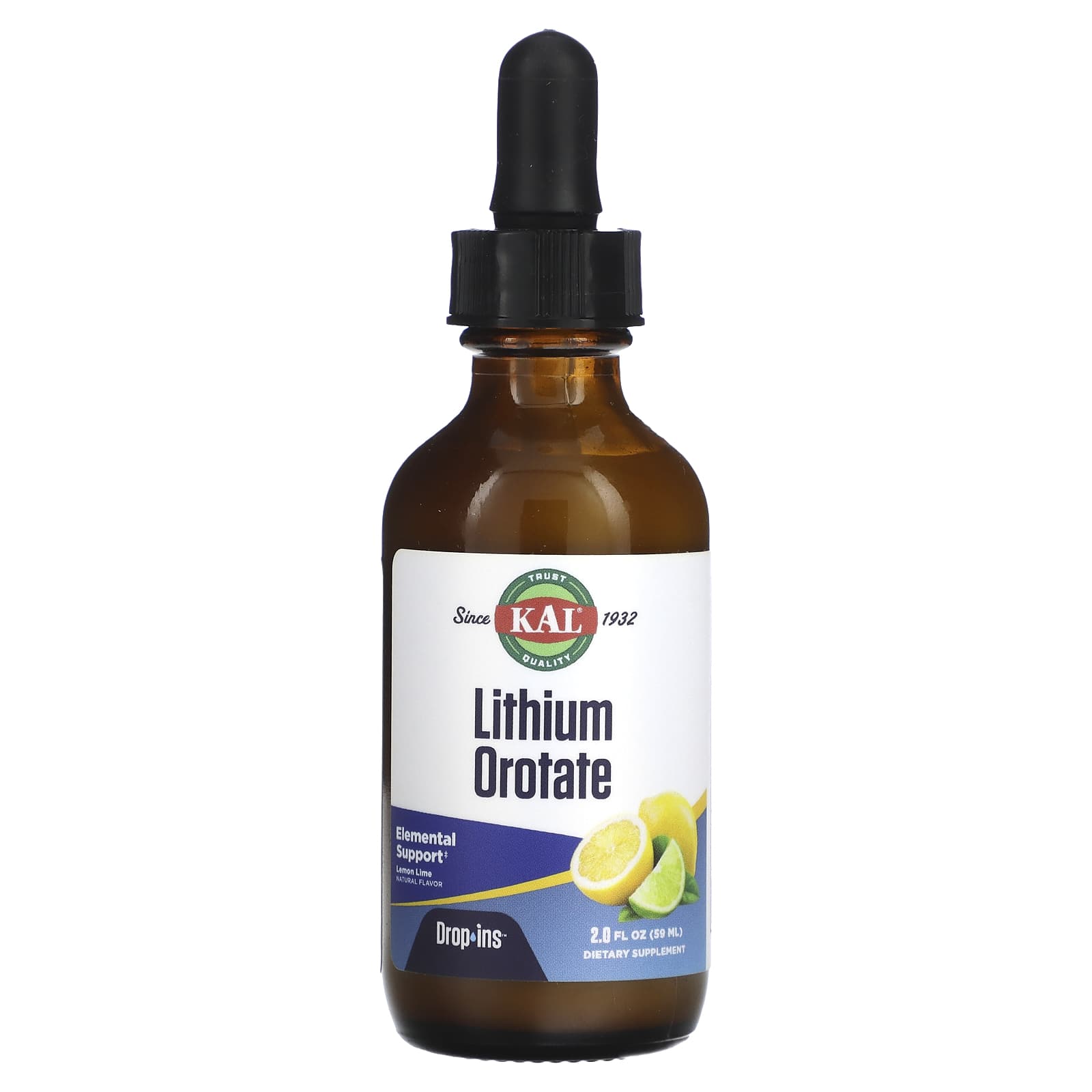 Kal, Lithium Orotate DropIns, 2 Oz Drops UPC 021245768982 | HiLife Vitamins