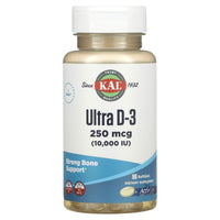 Kal, Ultra D-3 10,000 IU, 90 Softgels UPC 021245782872 | HiLife Vitamins
