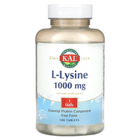 Kal, L-Lysine, 1,000 mg, 100 Tablets UPC 021245805144 | HiLife Vitamins