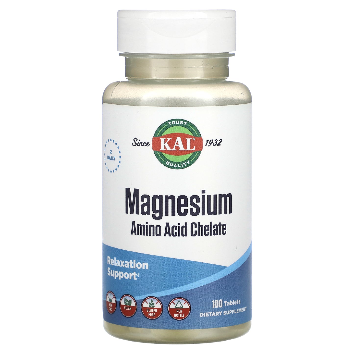 Kal, Magnesium Amino Acid Chelate, 100 Tablets UPC 021245811237 | HiLife Vitamins