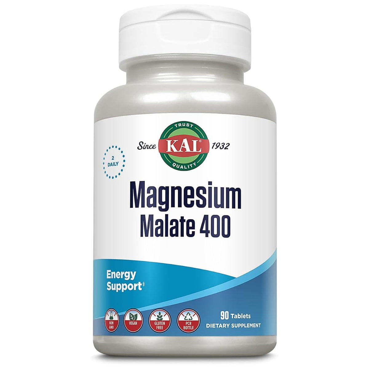 Kal, Magnesium Malate 400mg, 90 Tablets UPC 021245813095 | Hilife Vitamins