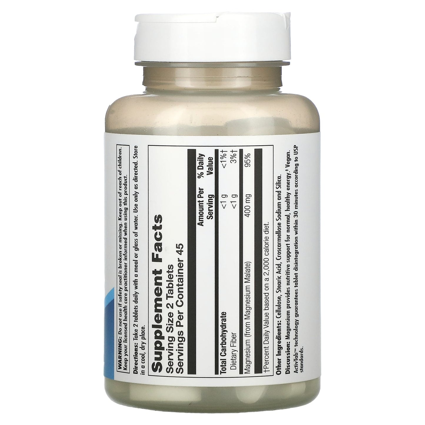 Kal, Magnesium Malate 400mg, 90 Tablets UPC 021245813095 | HiLife Vitamins