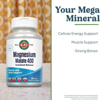 Kal, Magnesium Malate 400mg, 90 Tablets UPC 021245813095 | Hilife Vitamins