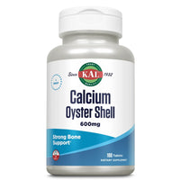Kal, Calcium Oyster Shell, 600 mg, 100 Tablets UPC 021245832102 | Hilife Vitamins
