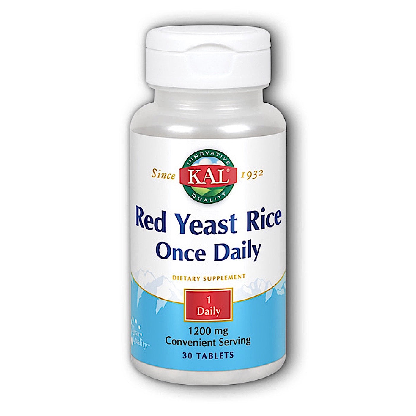 Kal, Red Yeast Rice Once Daily 1200mg, 30 Tablets UPC 021245832256 | HiLife Vitamins