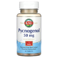 Kal, Pycnogenol, 50 mg, 30 Tablets UPC 021245850304 | HiLife Vitamins