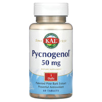 Kal, Pycnogenol, 50 mg, 60 Tablets UPC 021245850601 | HiLife Vitamins