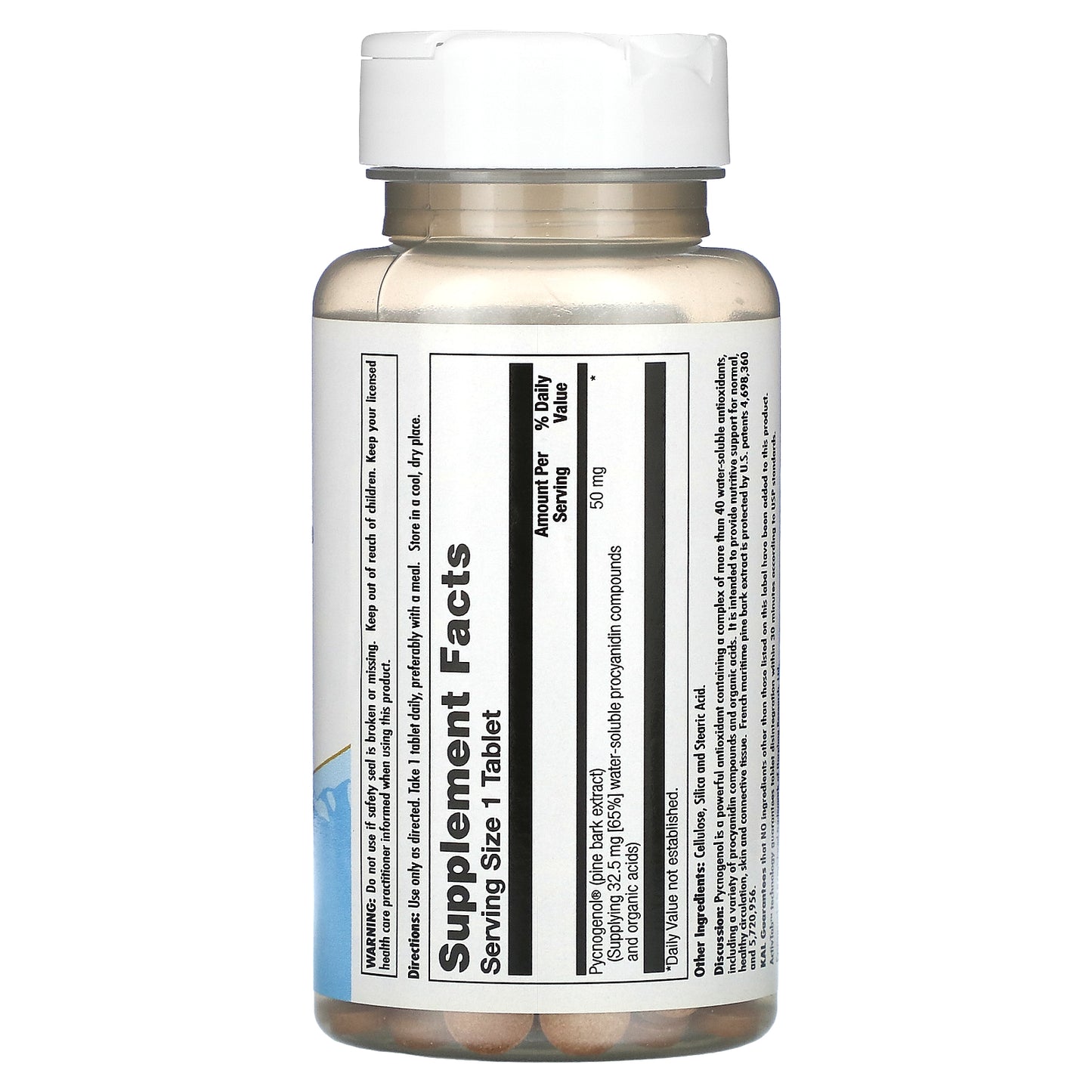 Kal, Pycnogenol, 50 mg, 60 Tablets UPC 021245850601 | HiLife Vitamins