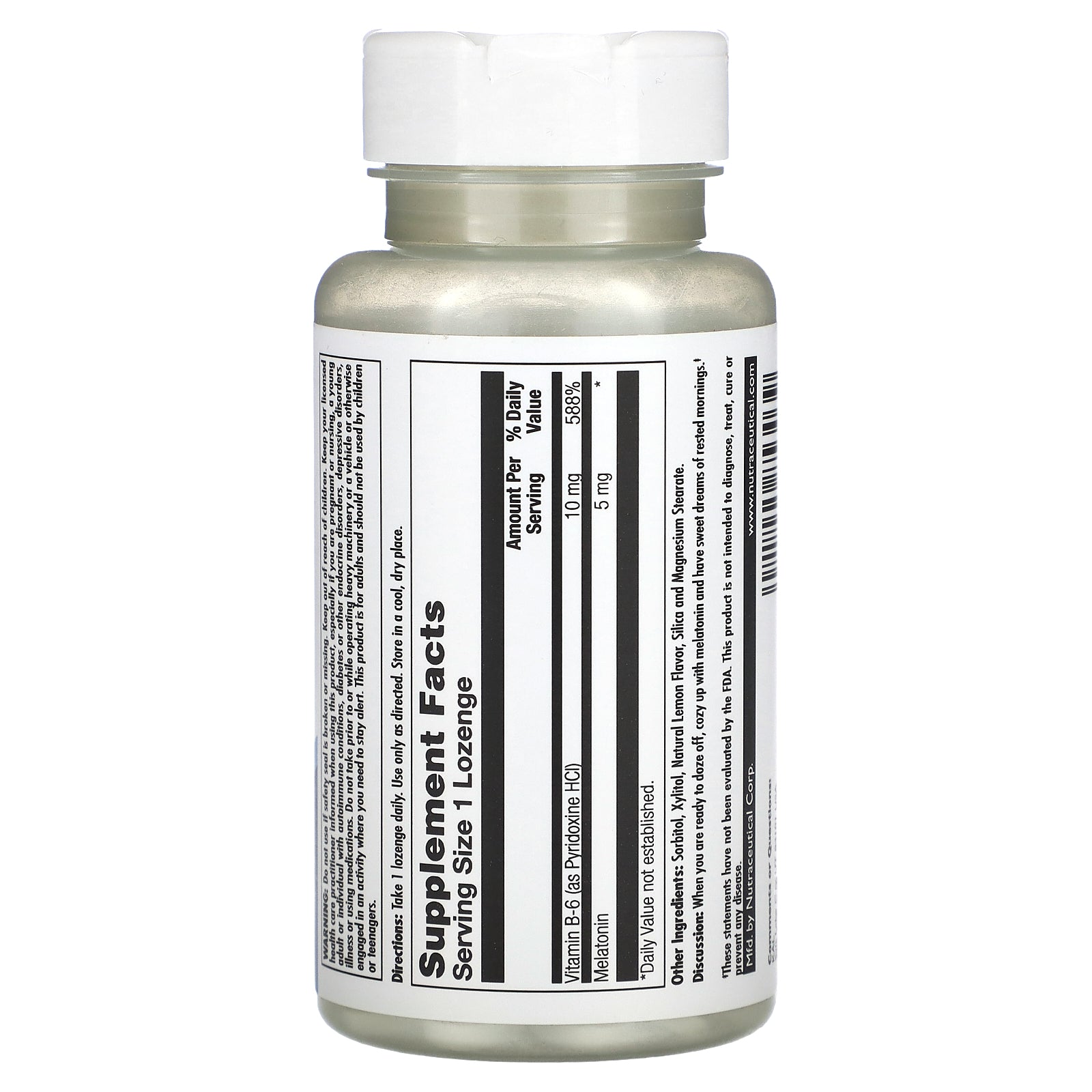 Kal, Melatonin, Lemon, 5 mg, 30 Lozenges UPC 021245853039 | HiLife Vitamins
