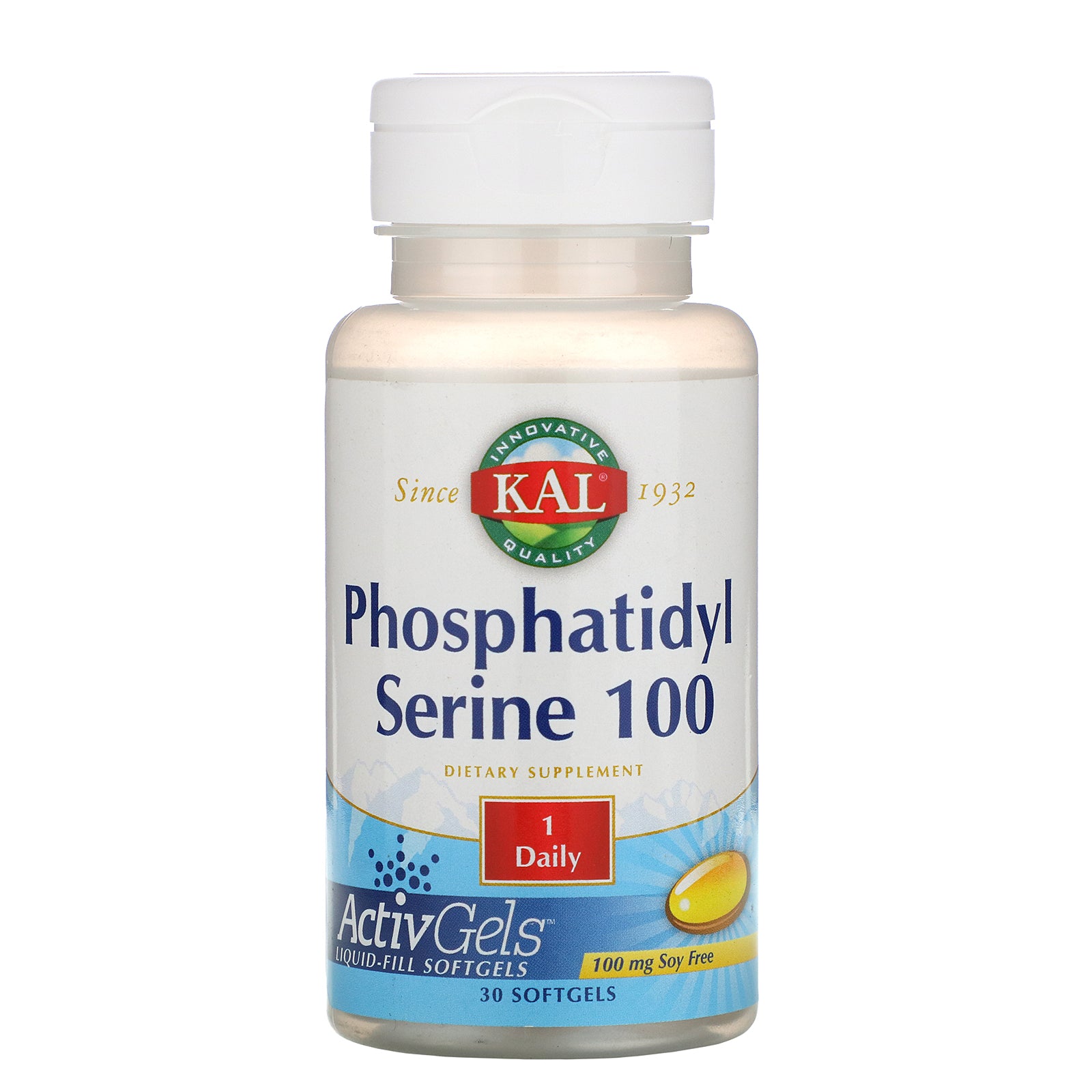 Kal, Phosphatidylserine 100 ActivGels, 30 Softgels UPC 021245872320 | HiLife Vitamins
