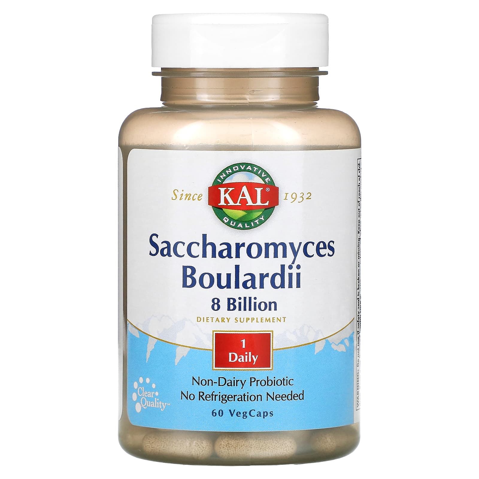 Kal, Saccharomyces Boulardii 8 Bil Room Temp Stable, 60 Capsules UPC 021245933724 | HiLife Vitamins