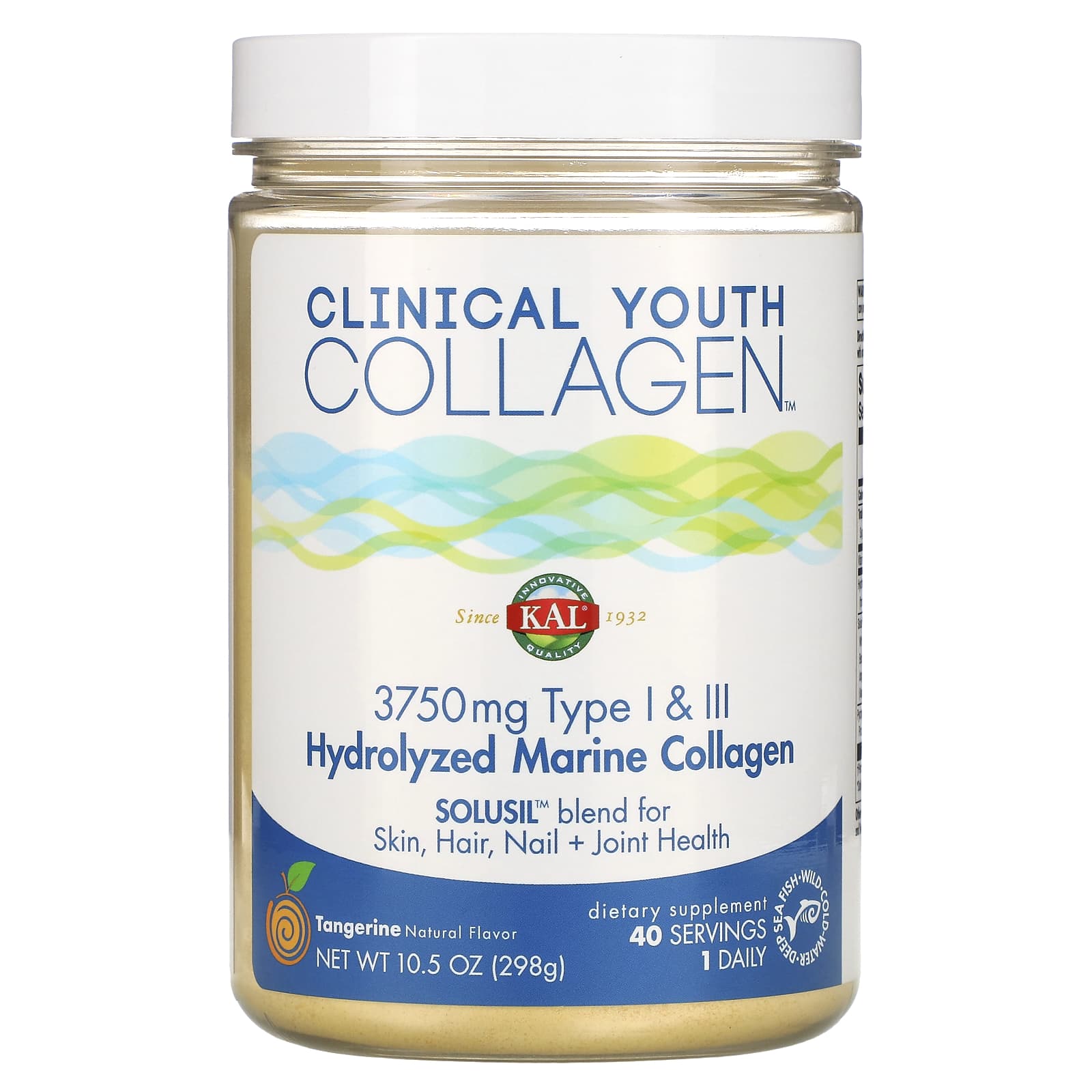 Kal, Collagen, Clinical Youth Type I & III, 10.5 Oz UPC 021245949398 | HiLife Vitamins