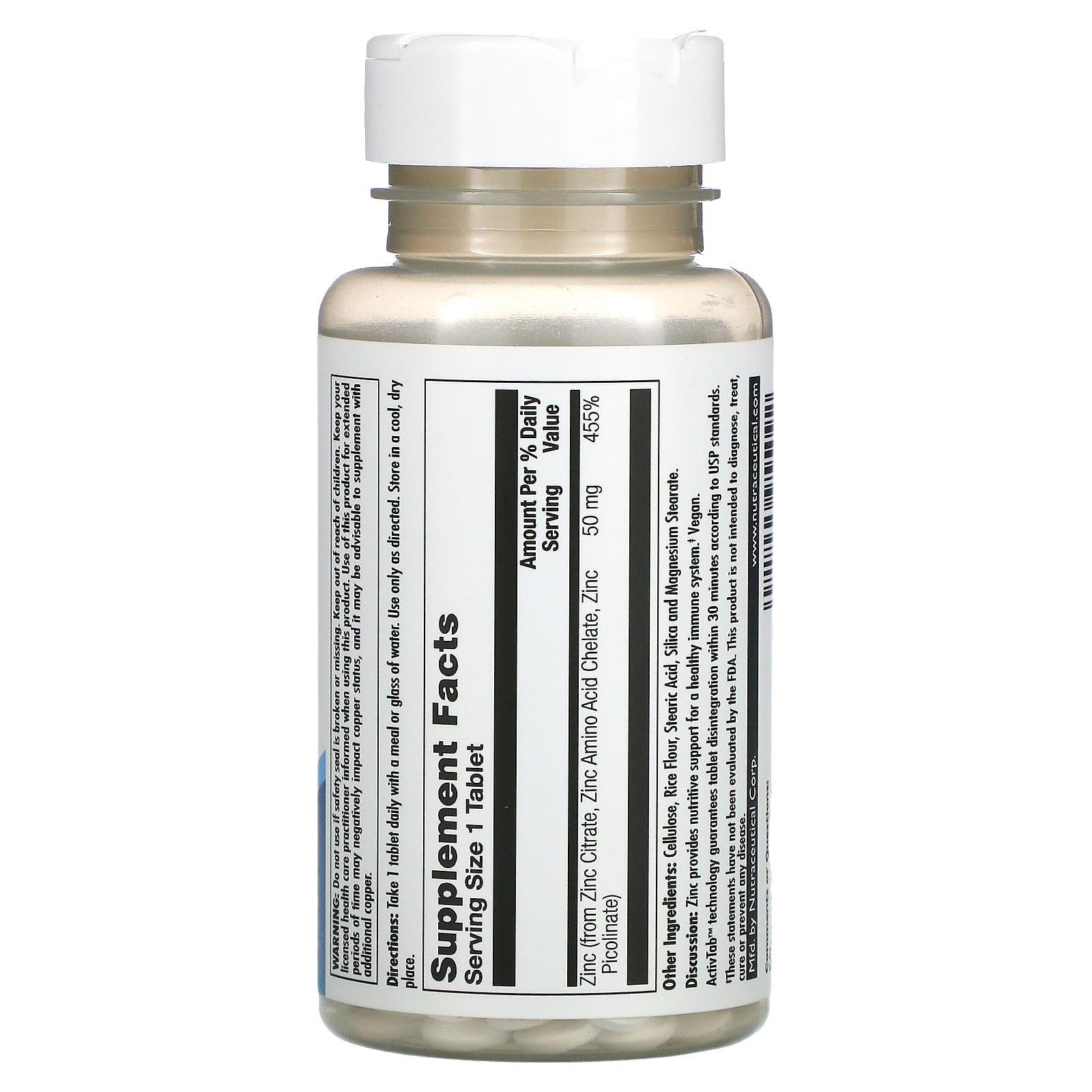 Kal, Tri-Zinc 50 50mg, 90 Tablets UPC 021245955092 | HiLife Vitamins