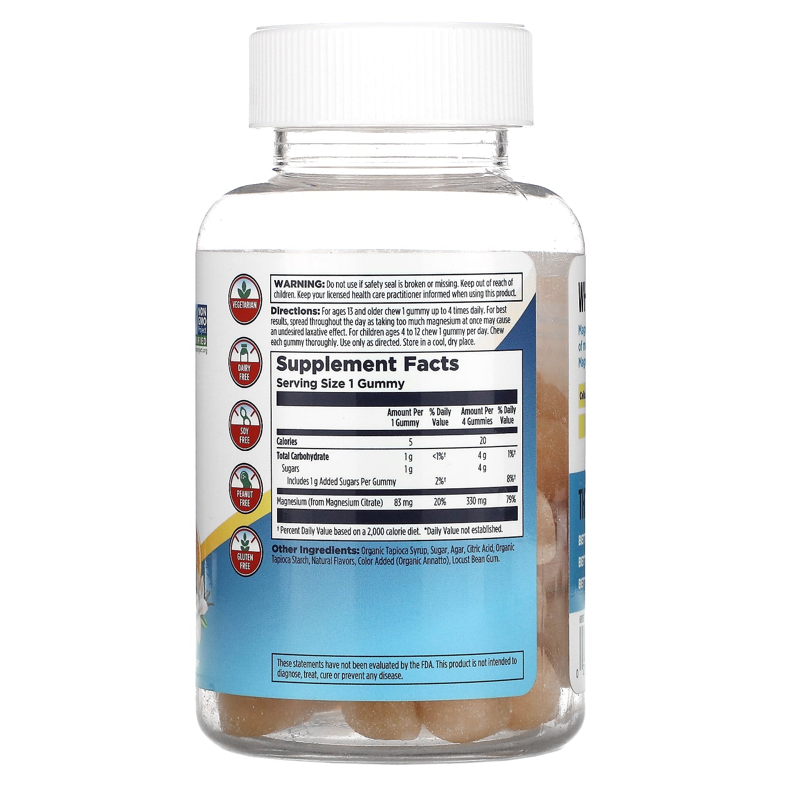 Kal, Magnesium Citrate Gummy, Orange Vanilla, 60 Gummies UPC 021245955832 | HiLife Vitamins