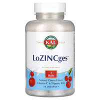 Kal, LoZINCges, Natural Cherry, 75 Lozenges UPC 021245963301 | HiLife Vitamins