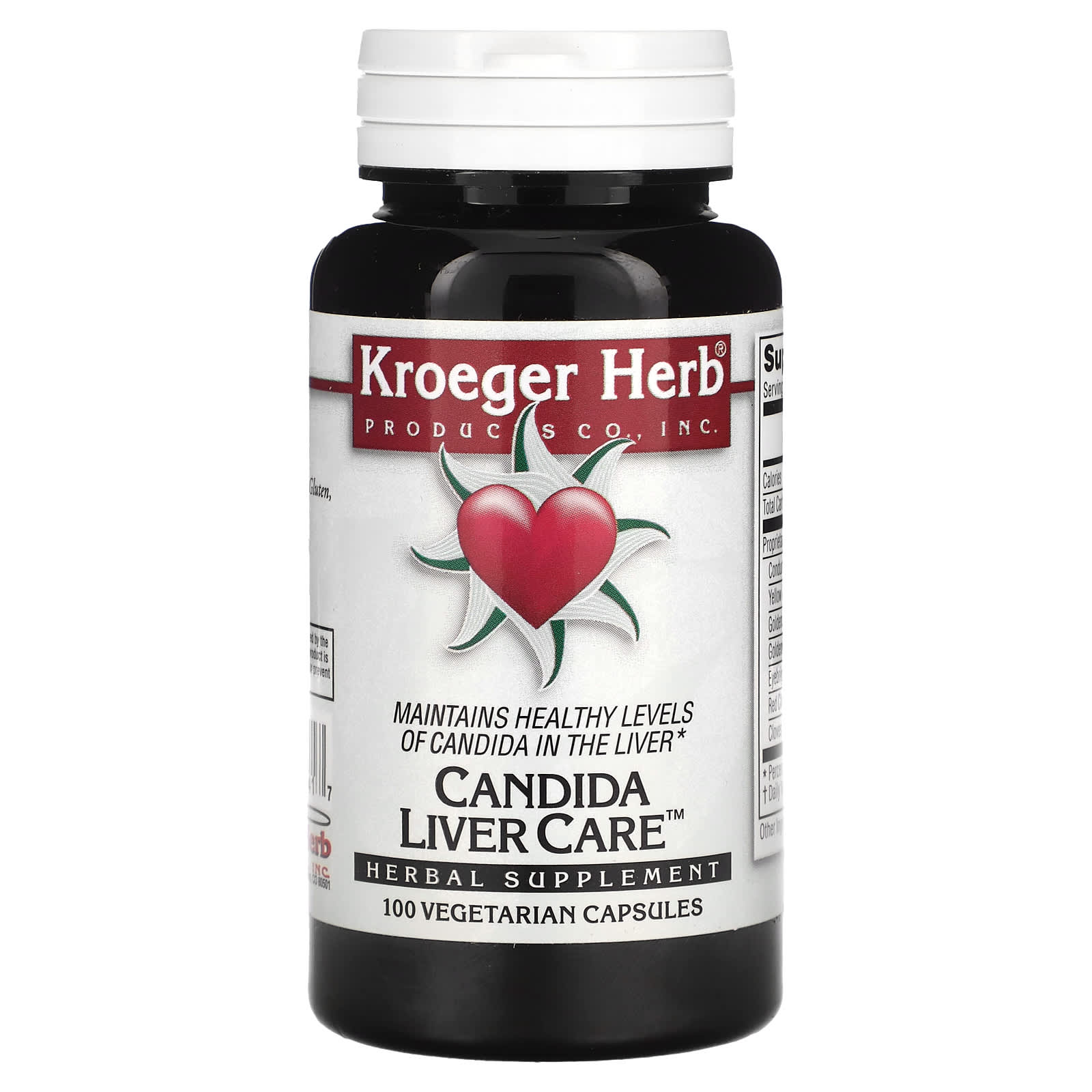 Kroeger Herb Comp Concentrates, Candida Liver Care, 100 Capsules UPC 696916100417 | Hilife Vitamins