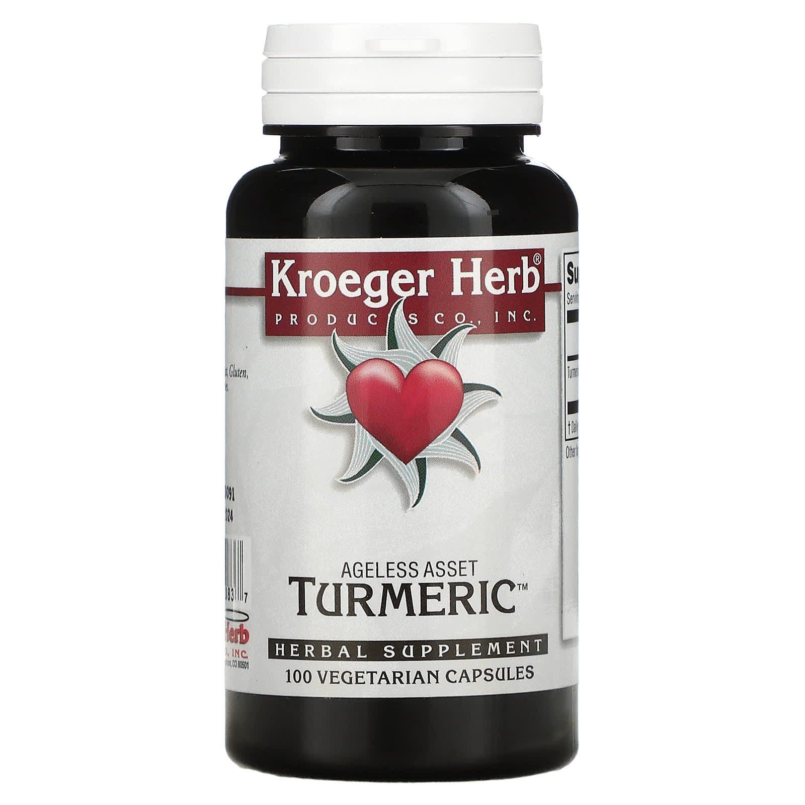 Kroeger Herb Comp Concentrates, Turmeric, 100 Capsules UPC 696916100837 | Hilife Vitamins