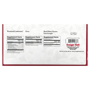 Kroeger Herb Comp Concentrates, Wormwood Kit, 5 UPC 696916106686 | Hilife Vitamins