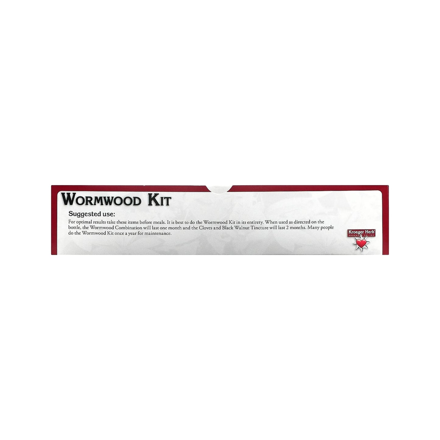 Kroeger Herb Comp Concentrates, Wormwood Kit, 5 UPC 696916106686 | Hilife Vitamins