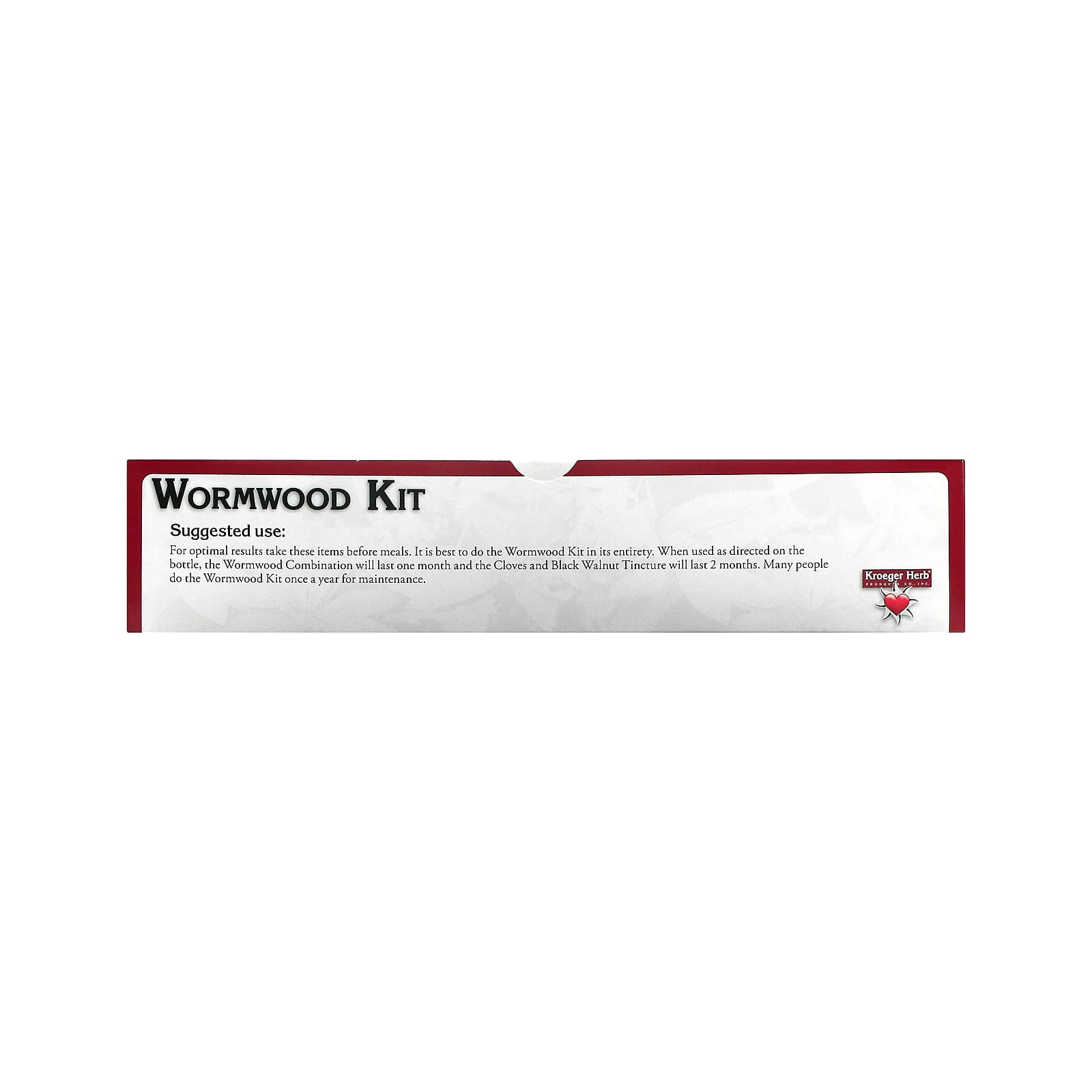 Kroeger Herb Comp Concentrates, Wormwood Kit, 5 UPC 696916106686 | Hilife Vitamins