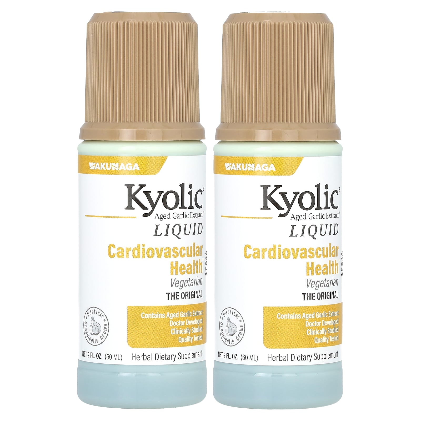 Kyolic, Aged Garlic Extract™ Liquid, 2 Bottles, 2 fl oz (60 ml) Each UPC 023542100236 | HiLife Vitamins