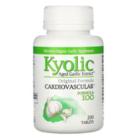 Kyolic, Aged Garlic Extract, Cardiovascular, Original Formula 100, 200 Tablets UPC 023542100328 | Hilife Vitamins