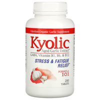 Kyolic, Aged Garlic Extract With Gaba B1 B6 B12 Formula 101, 200 Tablets UPC 023542101325 | Hilife Vitamins
