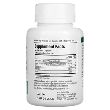 Kyolic, Aged Garlic Extract, Cleanse & Digestion Formula 102, 100 Veggie Capsules UPC 023542102414 | Hilife Vitamins
